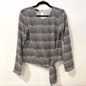 Talbots Long Sleeve Tie Hem Top S